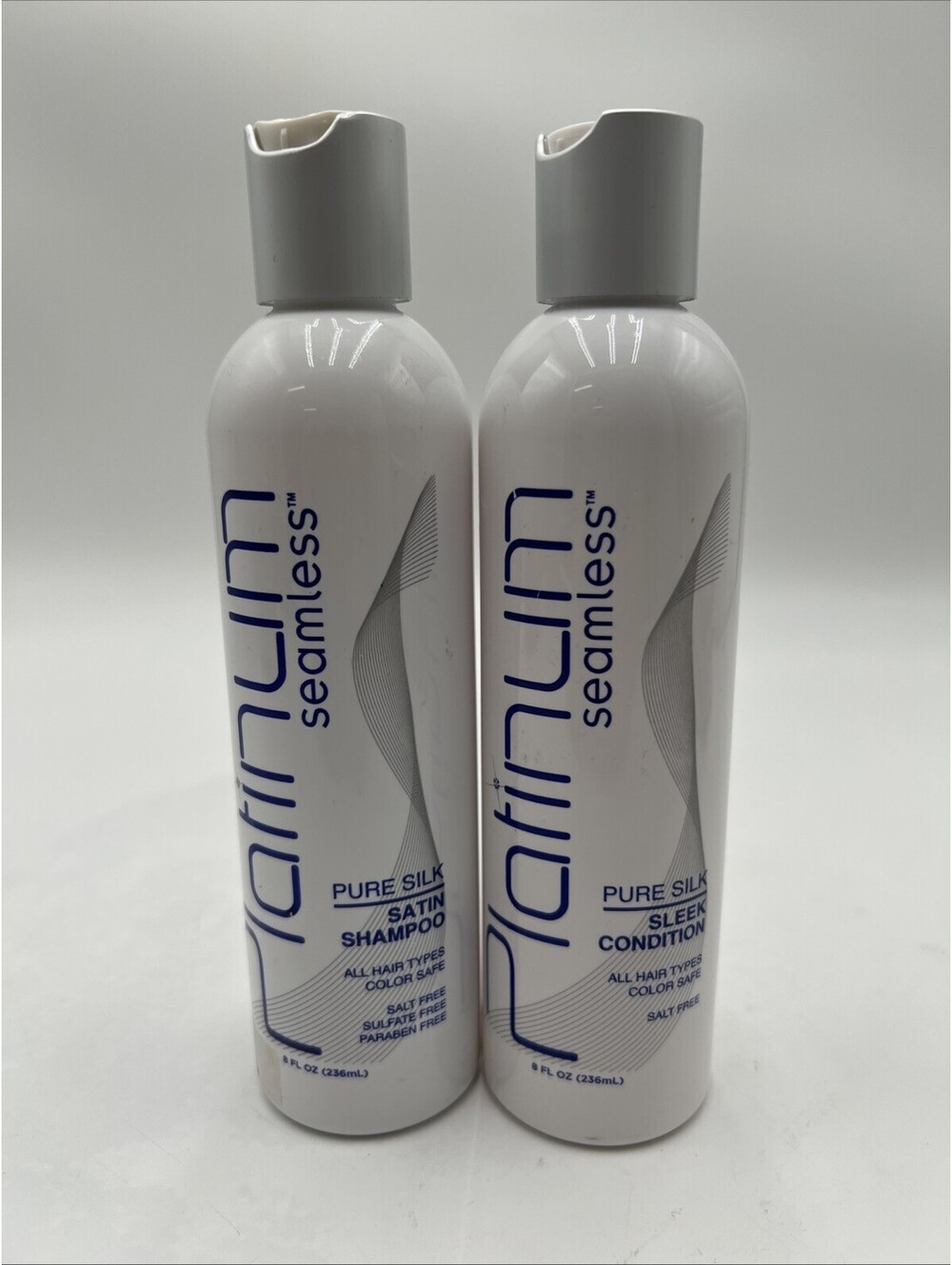 Platinum Seamless Pure Silk Satin Shampoo & Conditioner 8oz